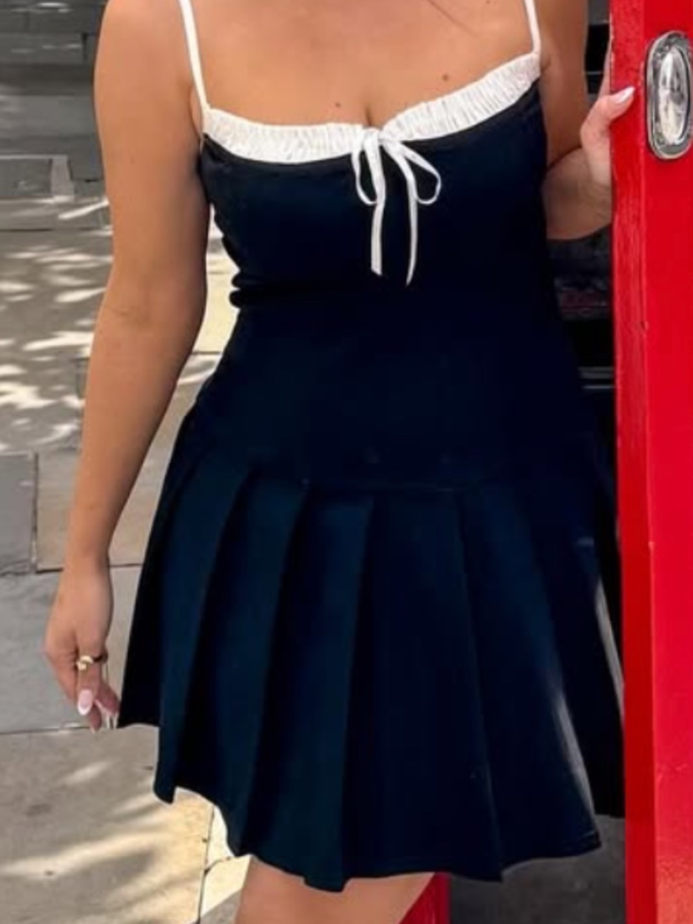 Black and White Mini Dress